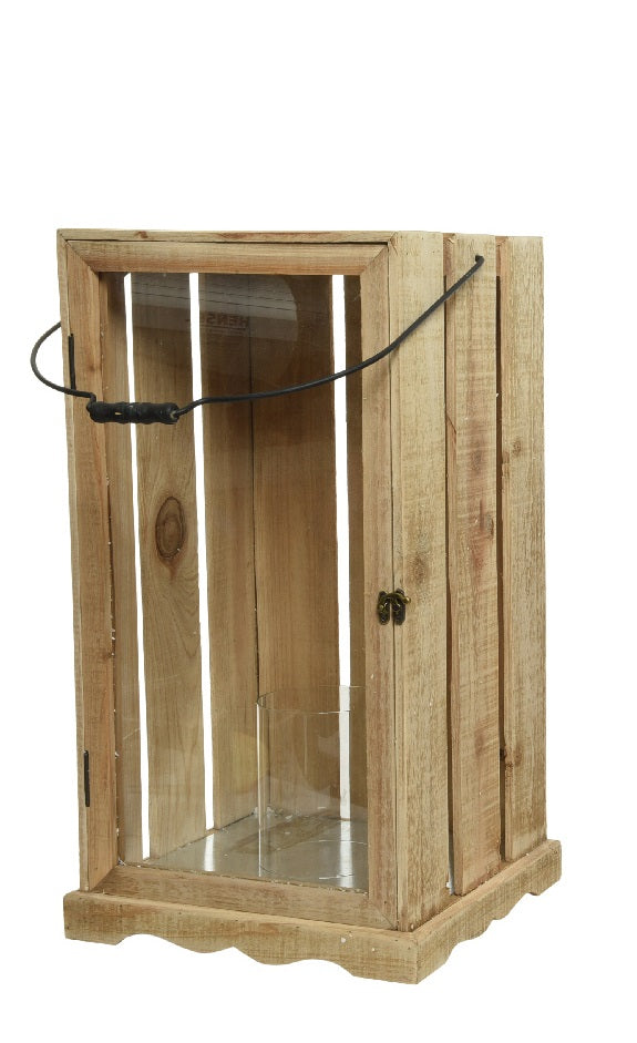Lanterna Legno 34X30X61 Cm