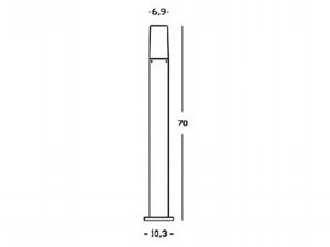 Paletto H 70 Cm A Stelo Grigio Stem