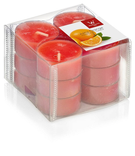 Set 12 Candele Scaldavivande 37X16 Mm Arancia