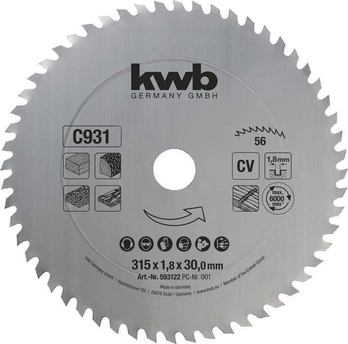 Lama Per Sega Circolare 315X30 Mm 56 Denti