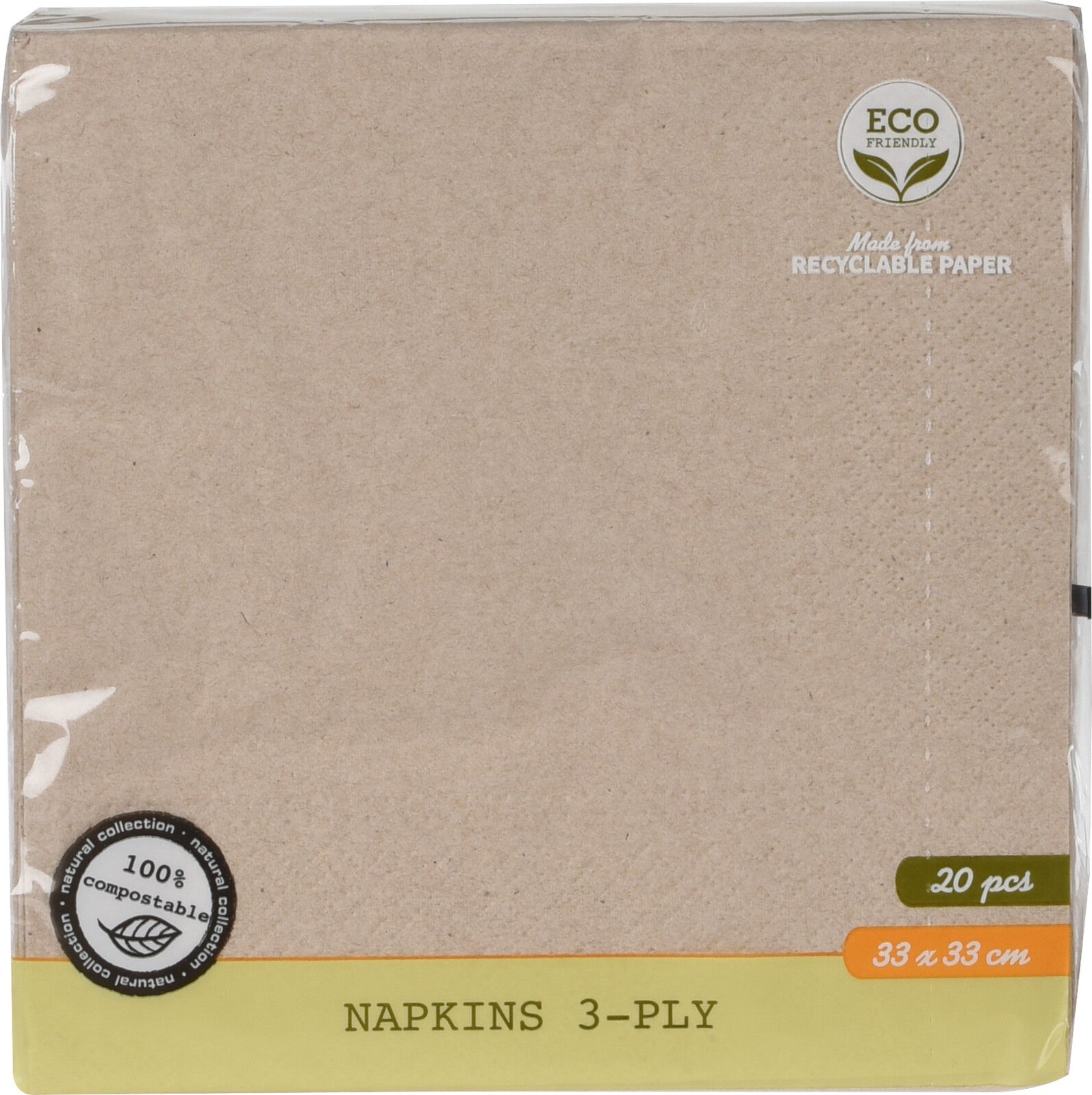 Tovaglioli Ecologici Set 20 33X33 Cm