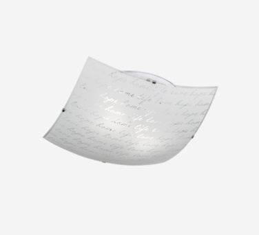 Plafoniera Quadrata Signa Vetro