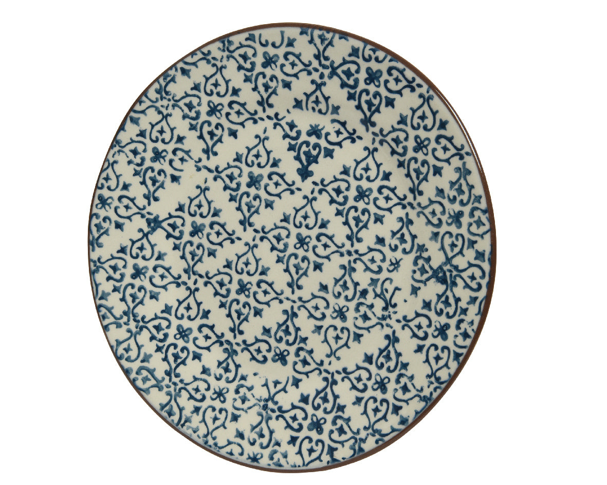 Piatto Decor Bianco Blu D 27 Cm