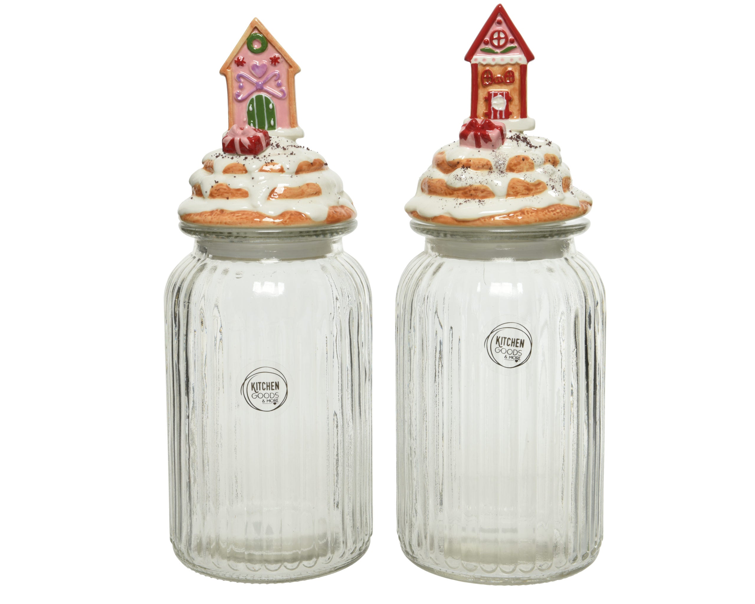 Barattolo Vetro Top Casetta Marzapane 11X28 Cm