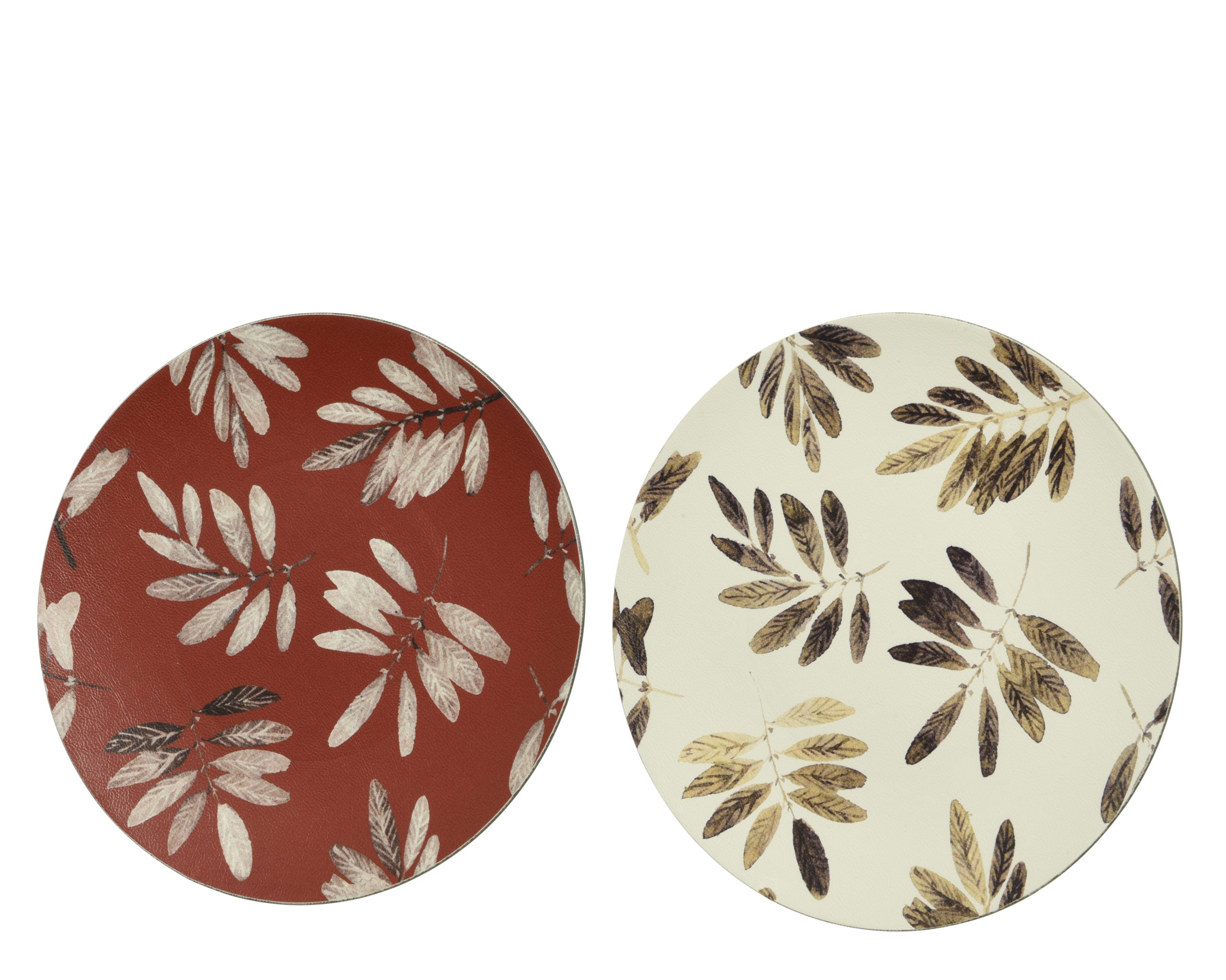 Sottopiatto Decoro Foglie D 33 Cm 1 Pezzo