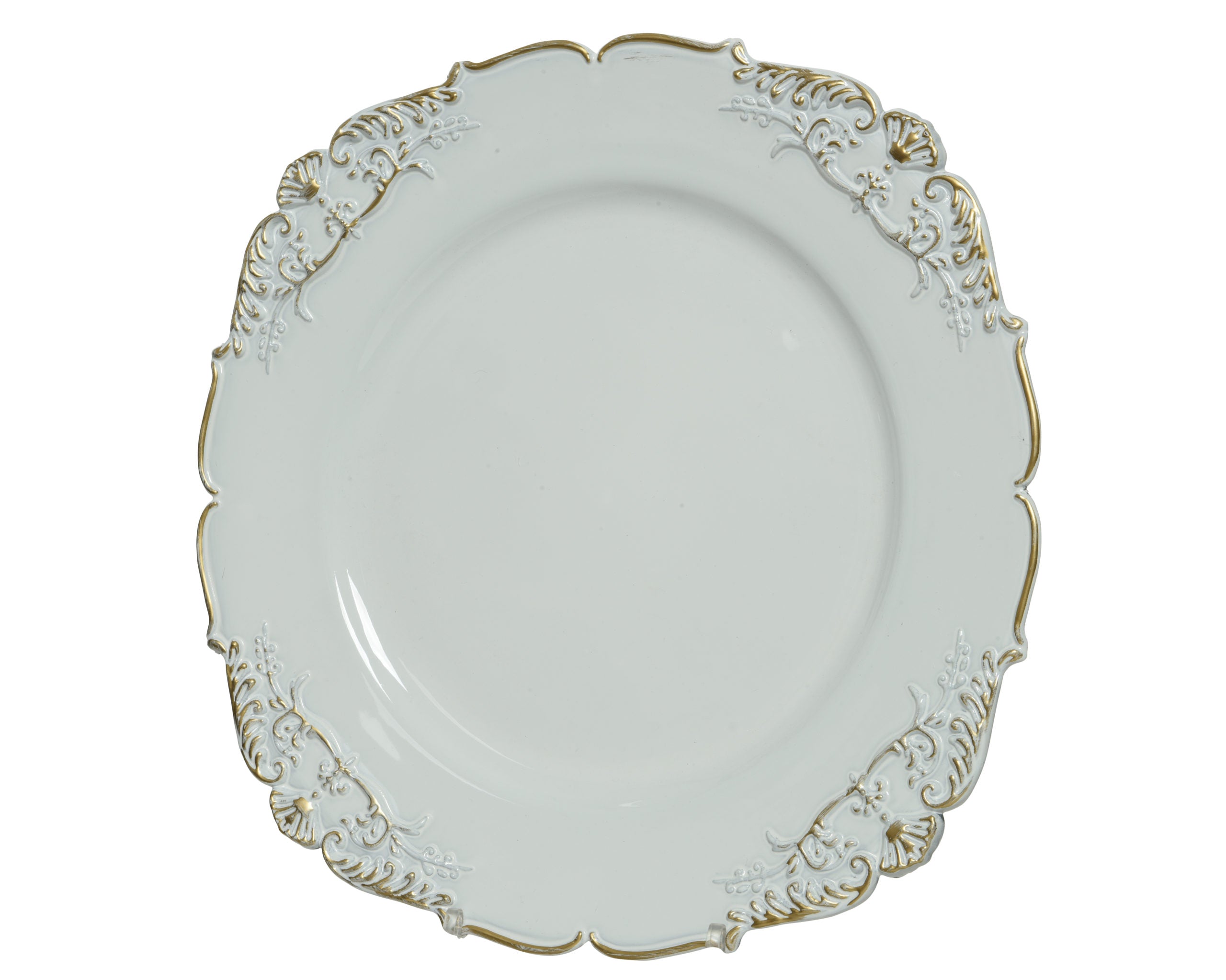 Sottopiatto Bianco Anticato D 33 Cm