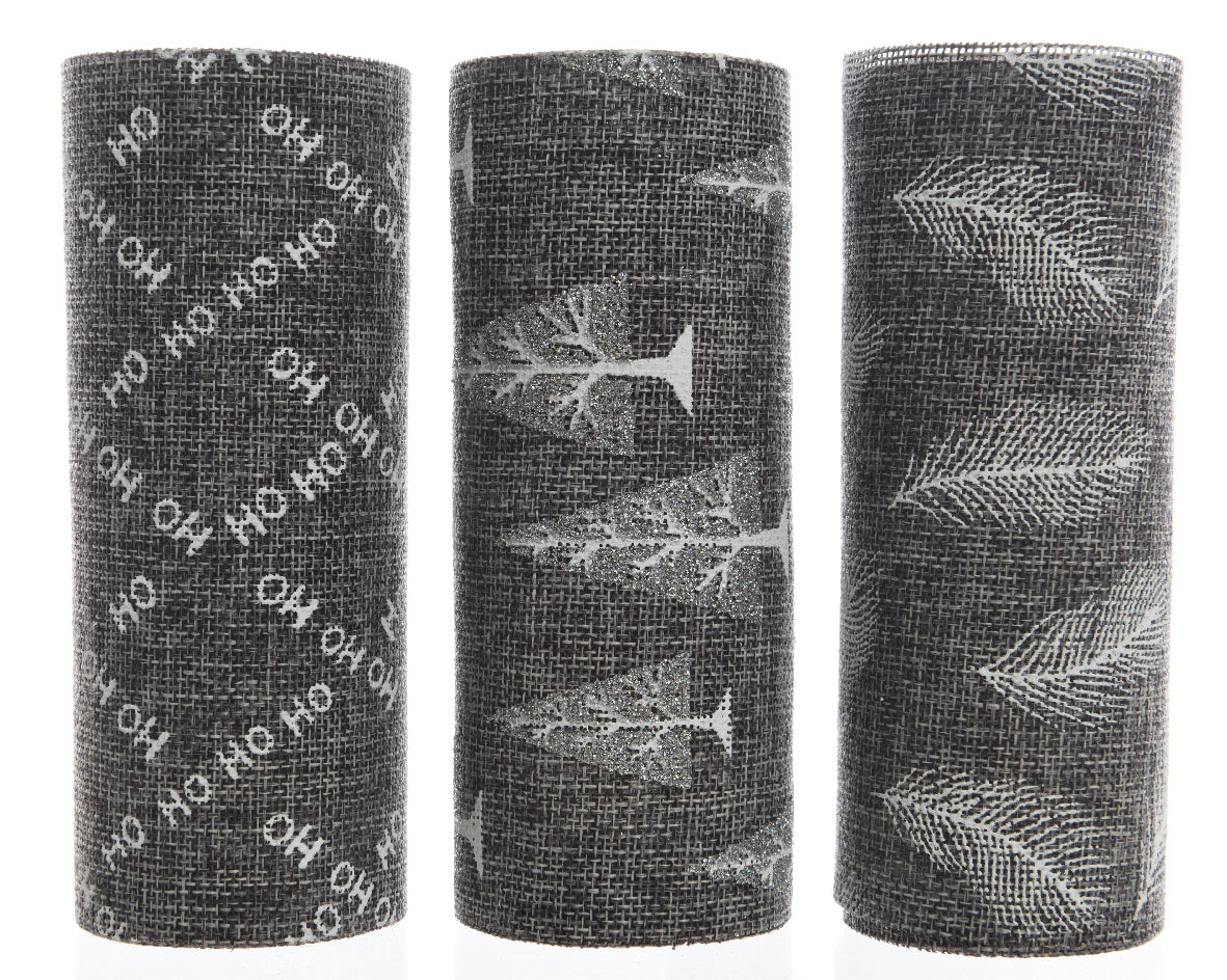 Nastro decorativo natalizio in poliestere 15x300 cm per decorazioni festive con motivi stampati - DeMatteis.it