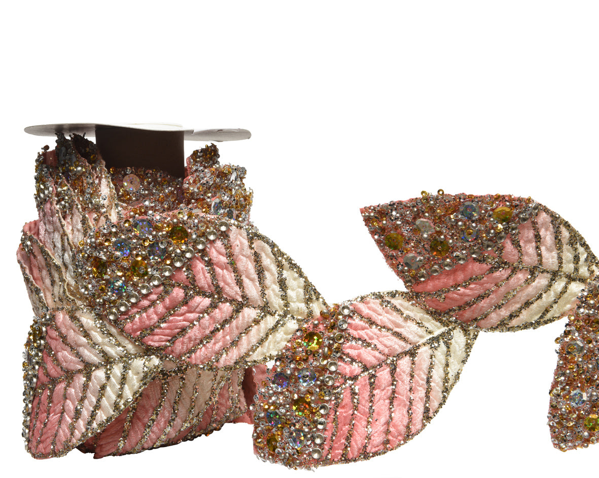 Nastrofoglie Velluto Blush nastro decorativo in poliestere 13 x 275 cm per confezioni regalo - DeMatteis.it