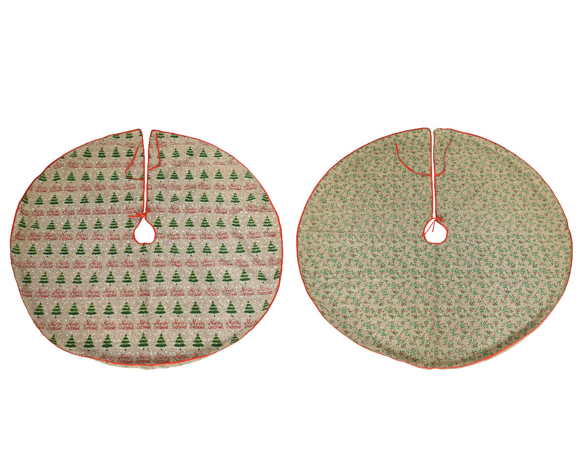 Copripiede Albero Natural 120 cm in poliestere per decorazione base albero di Natale disponibile in 2 modelli - DeMatteis.it