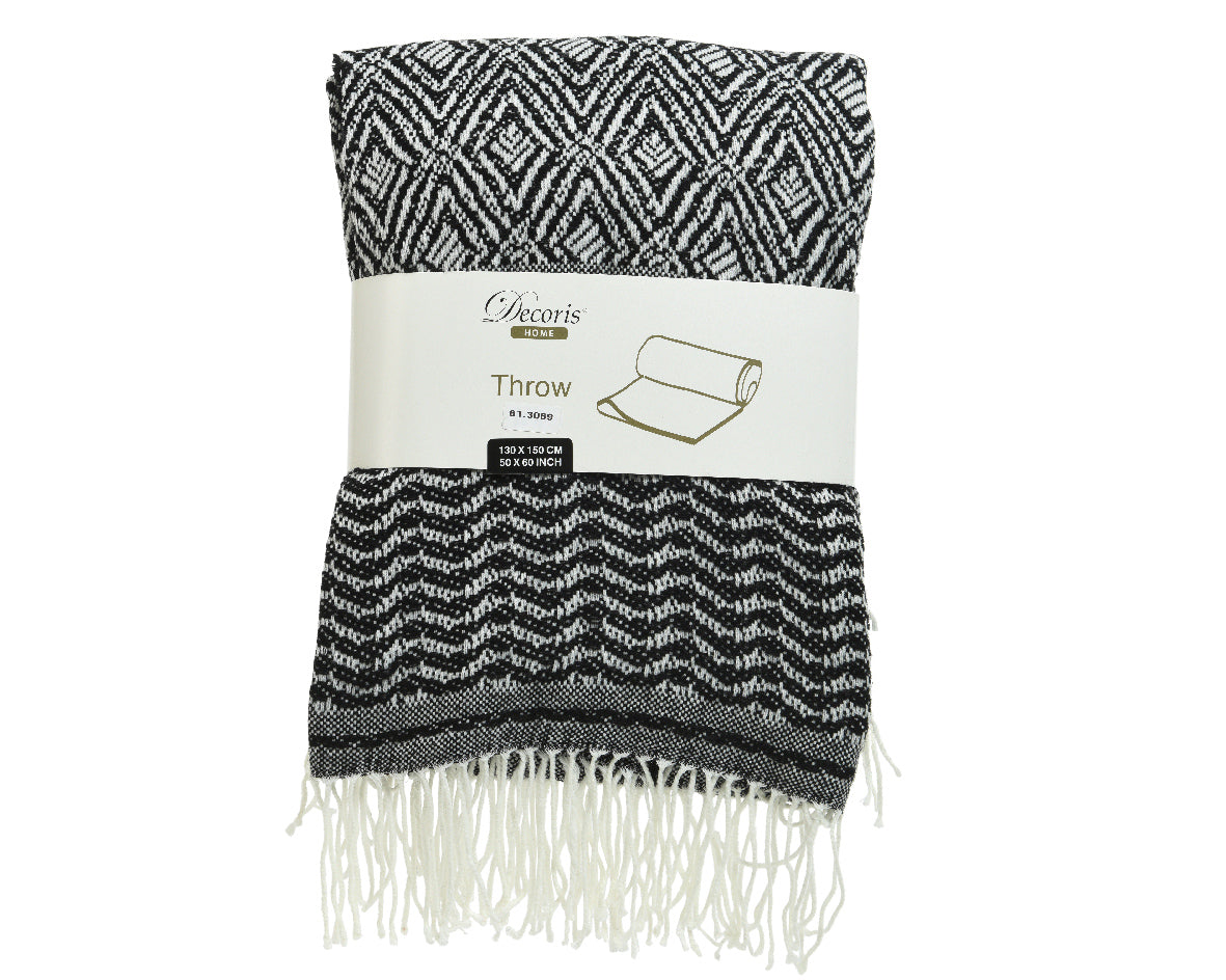 Plaid Disegno Nero Bianco 130X150 Cm