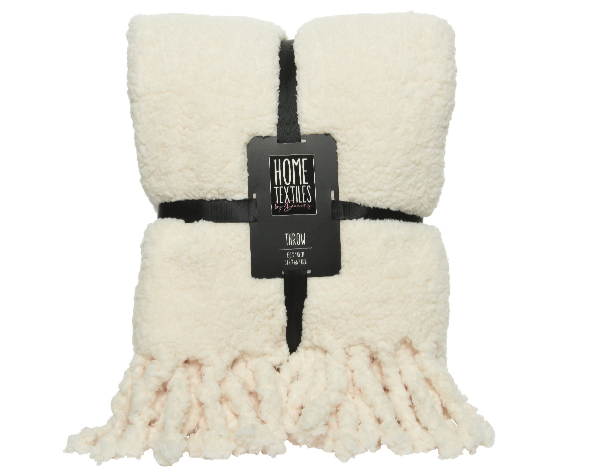 Plaid Teddy Bianco 130X170 Cm