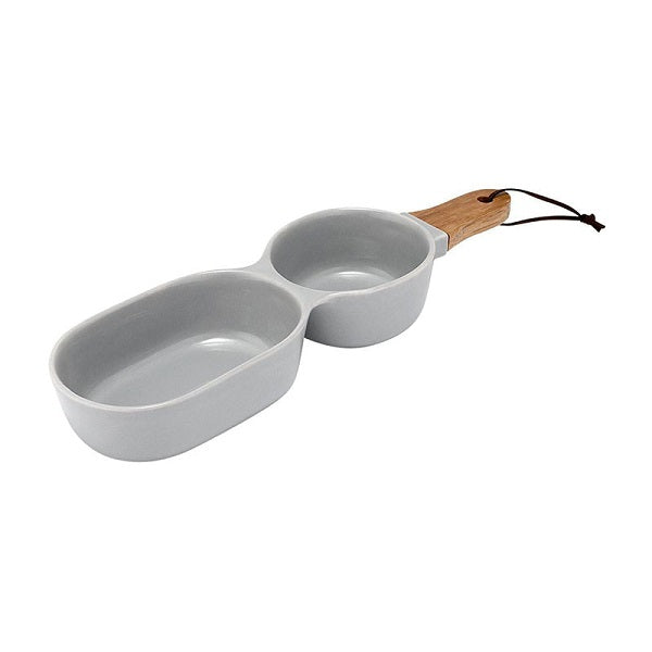 Ciotola Apetivo Doppia Grigia Con Manico