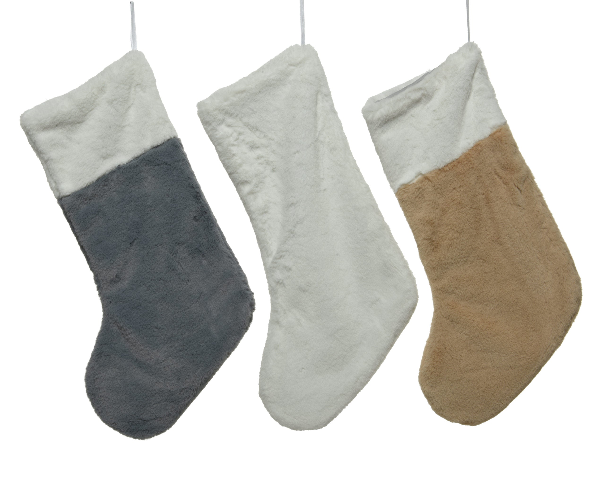 Calza Natalizia Colori Naturali 35x40 cm per decorazioni natalizie in tessuto - DeMatteis.it