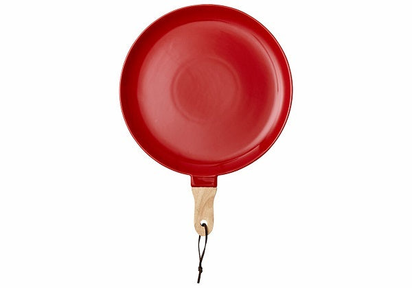 Piatto Rosso Con Manico 35X25 Cm