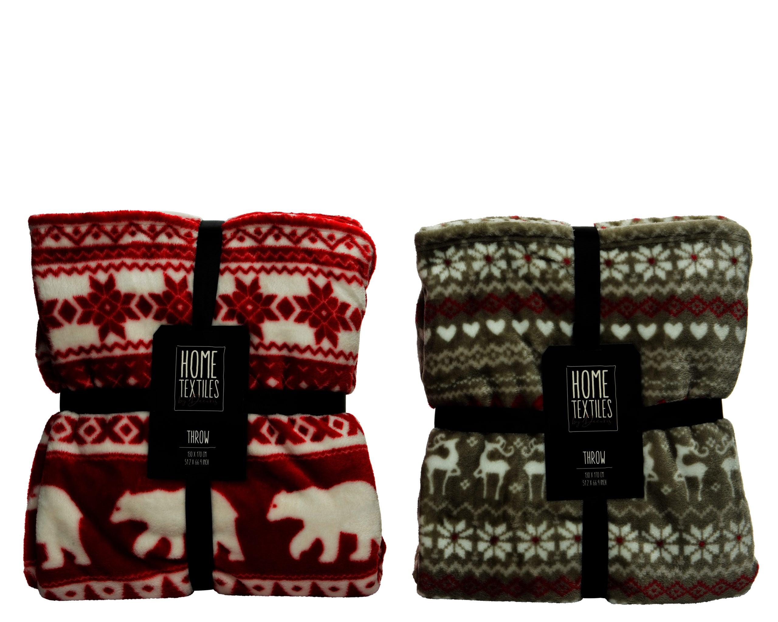 Plaid Natalizio Con Animali Home Textiles coperta decorativa 130 x 170 cm per arredamento festivo - DeMatteis.it