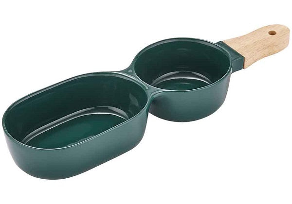 Ciotola Aperitivo Verde Petrolio Con Manico