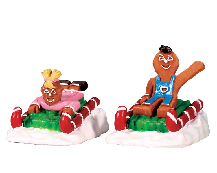 Sweet Sledding Set Of2 Lemax decorazioni natalizie con slitte per villaggio di Natale set da 2 pezzi - DeMatteis.it