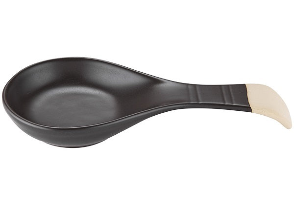 Poggia Mestolo Ceramica Nero 22X10X3 Cm