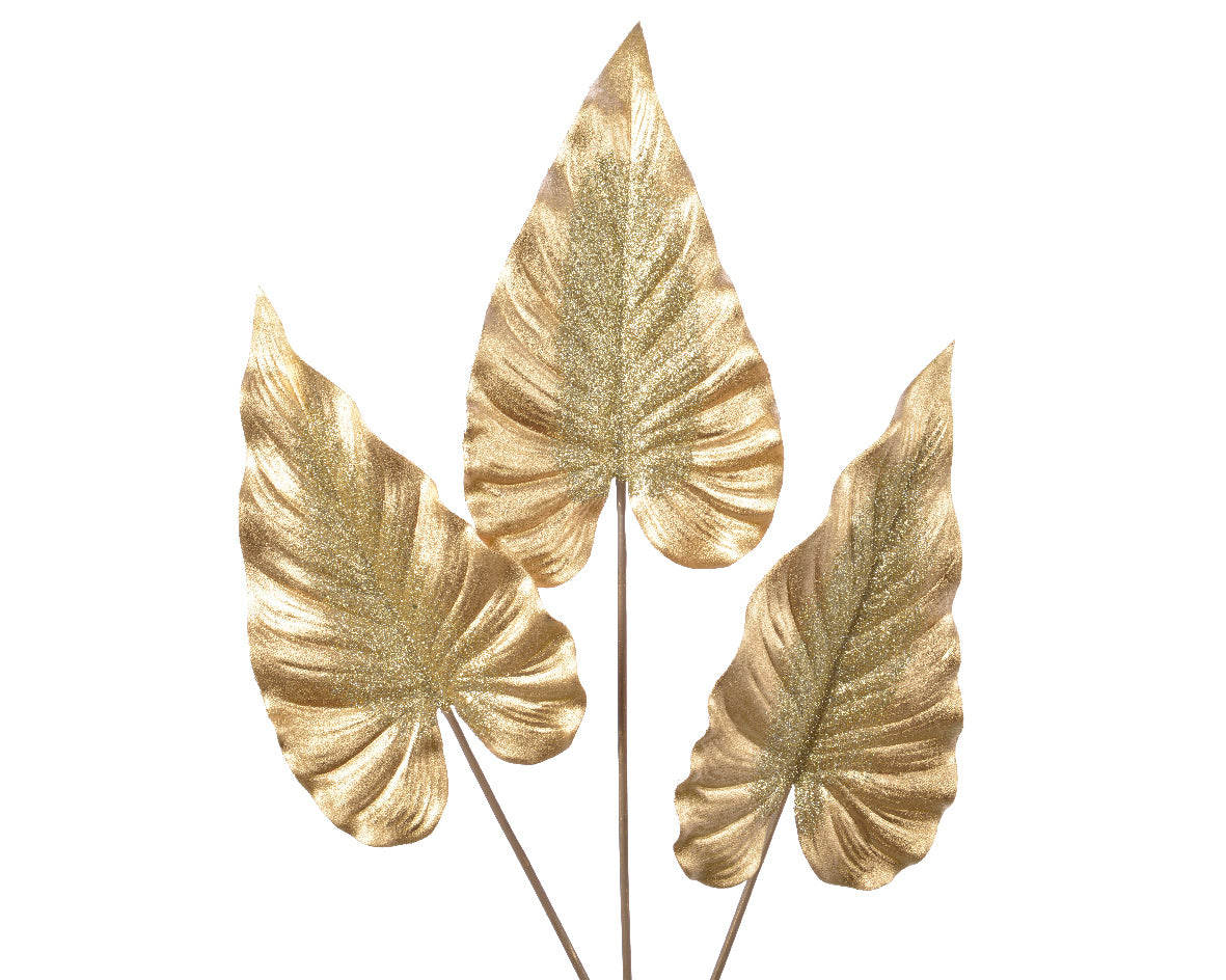 Calla Lily 76 cm Glitter Gold CALLA foglie decorative artificiali in poliestere per arredamento dimensioni 10 x 28 x 76 cm - DeMatteis.it