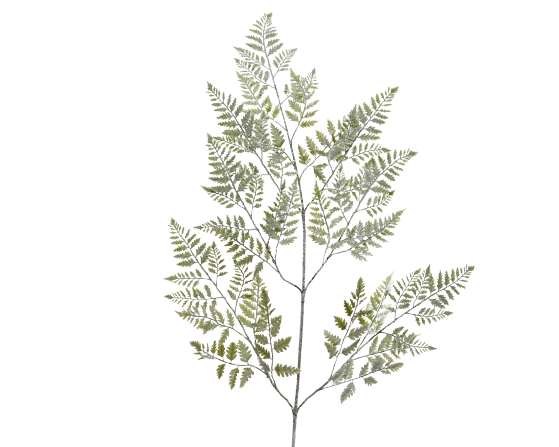 Ramo Felce Con Glitter Spray 130 cm decorativo artificiale in plastica per addobbi e decorazioni - DeMatteis.it