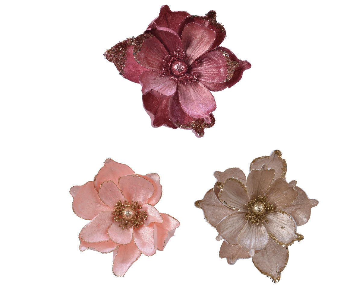 Fiore Magnolia decorativo da 22 x 5 cm per decorazioni e addobbi - DeMatteis.it