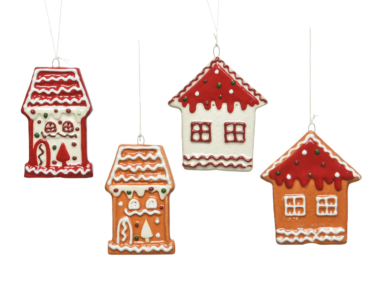 Pendente Casetta Marzapane decorazione natalizia 5 x 8 cm per albero di Natale - DeMatteis.it