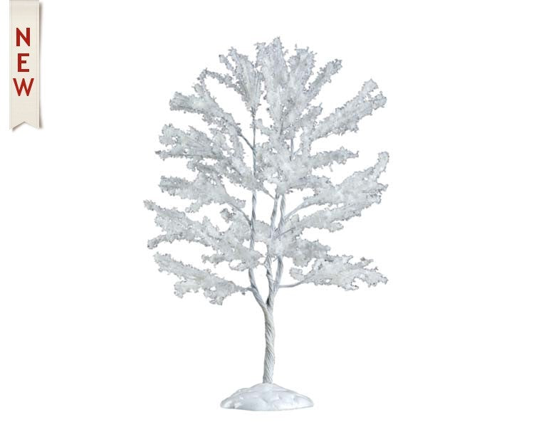 Black Walnut Tree Lemax decorazione natalizia per villaggio di Natale con albero innevato - DeMatteis.it