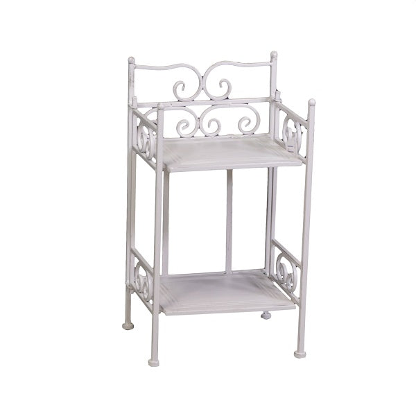 Scaffale Bianco 2 Piani 25X23X48 Cm