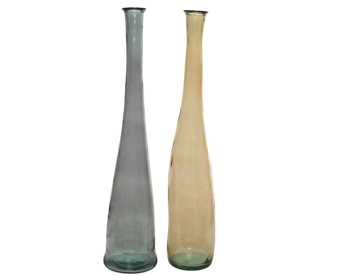 Vaso Vetro Riciclato Finitura Anticata D 18X100 Cm 1 Pezzo