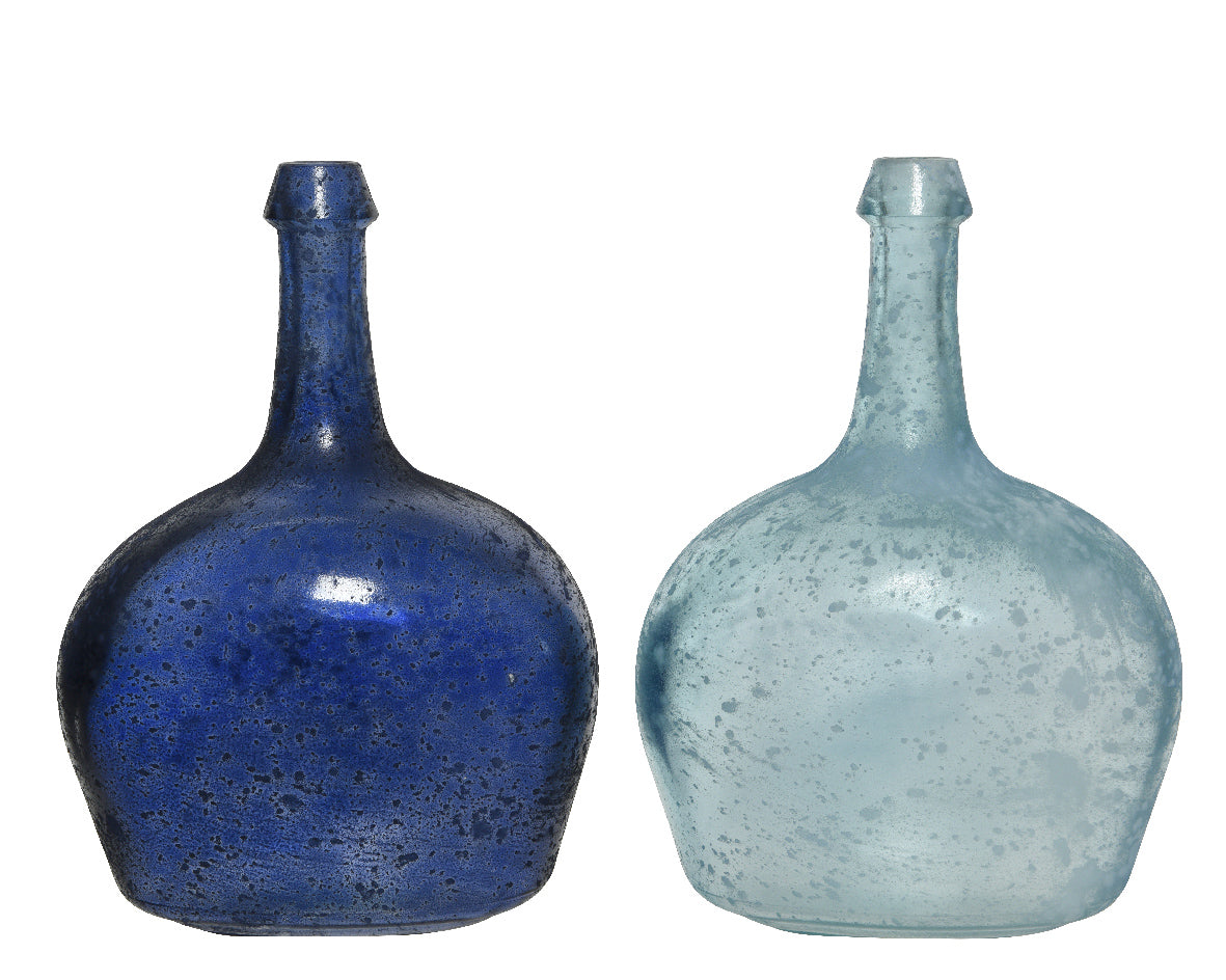 Vaso Vetro Riciclato D 27X38 Cm Blu 1 Pezzo