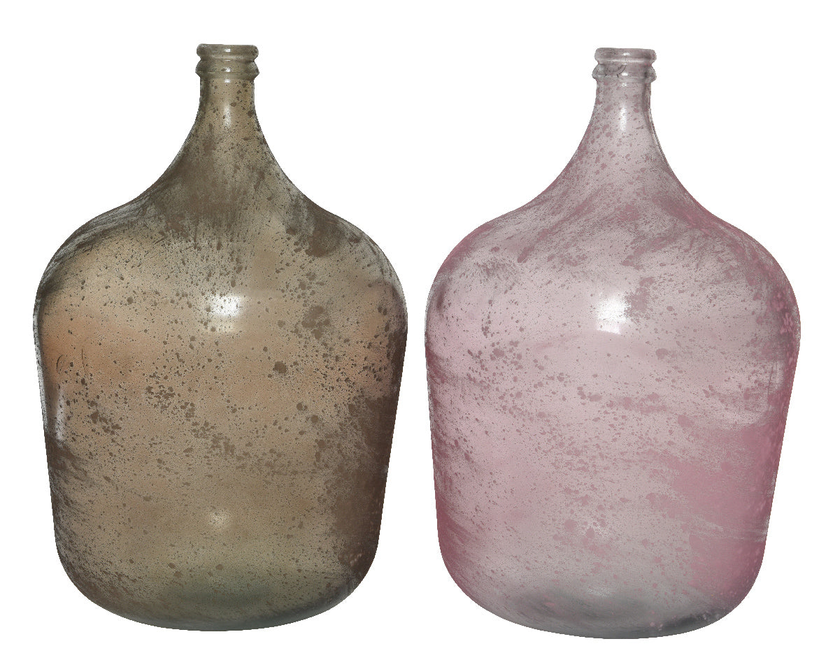 Vaso Vetro Riciclato Finitura Anticata D 36,5X56 Cm