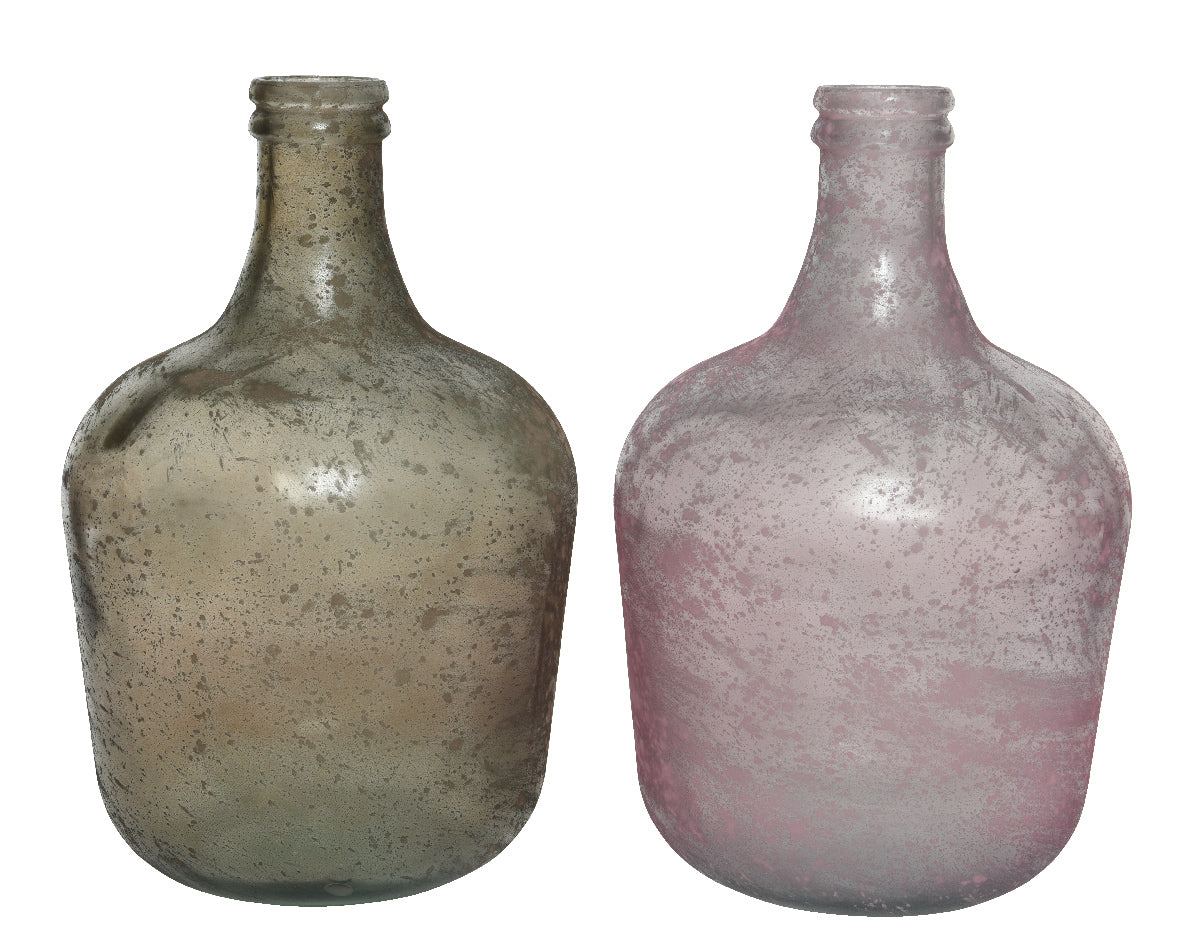 Vaso Vetro Riciclato Finitura Anticata D 27X42 Cm