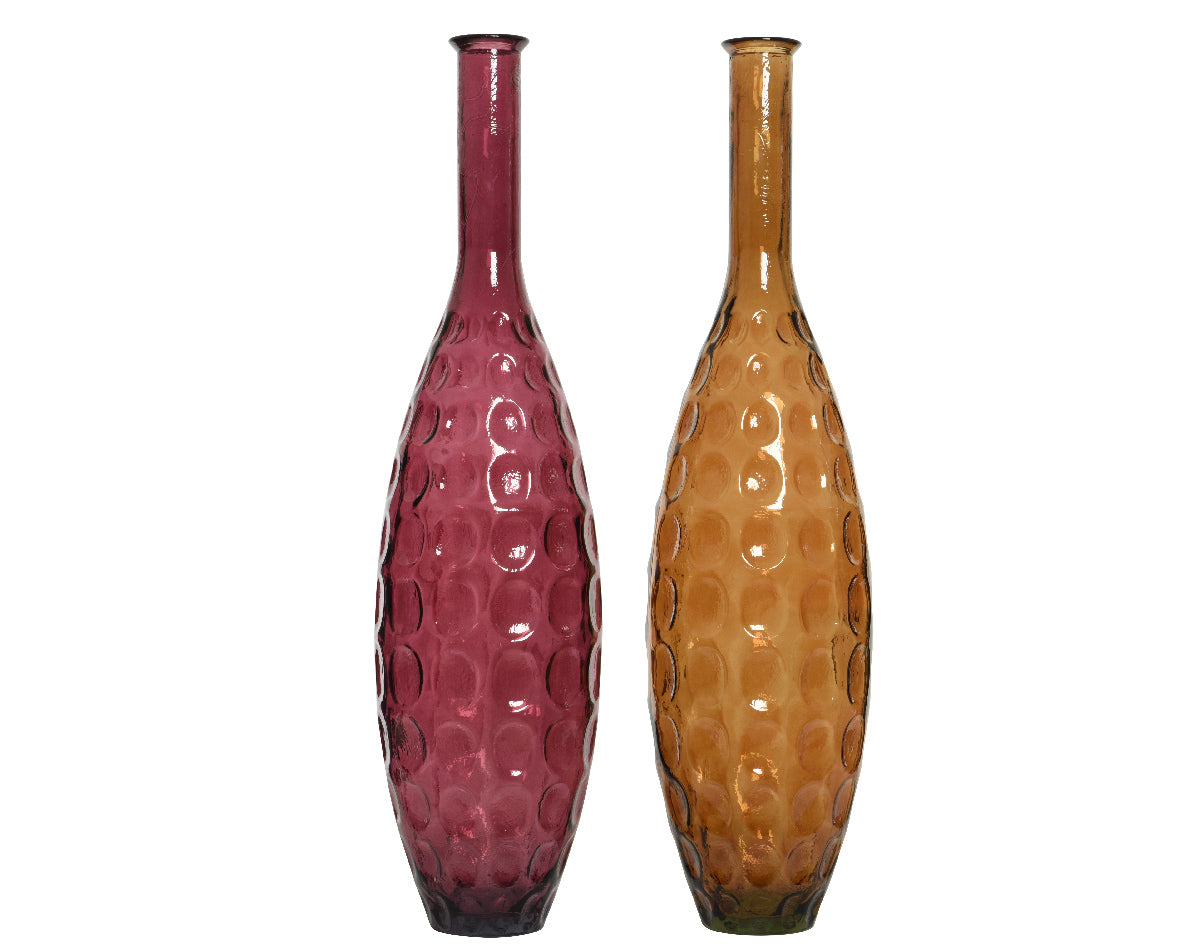 Vaso Vetro Ricilato Rosso Cannella D 26X100 Cm 1 Pezzo