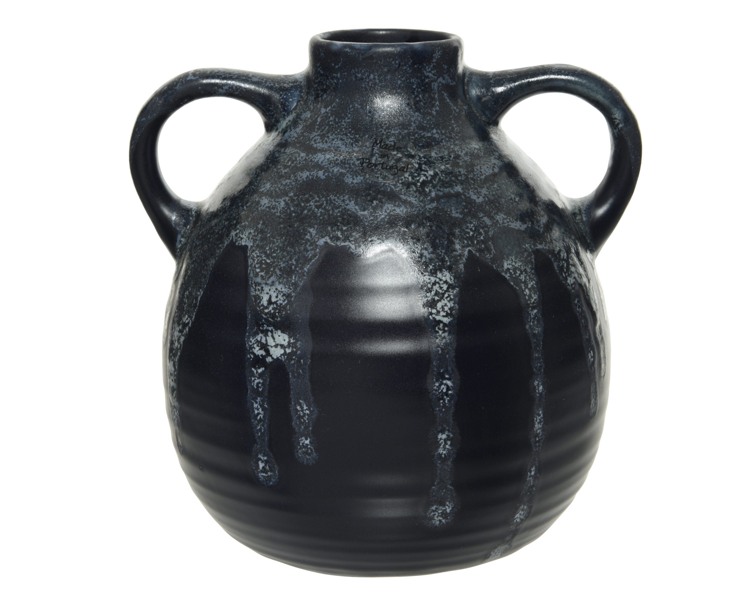 Vaso Giara Con Manici Blu D 17X17 Cm