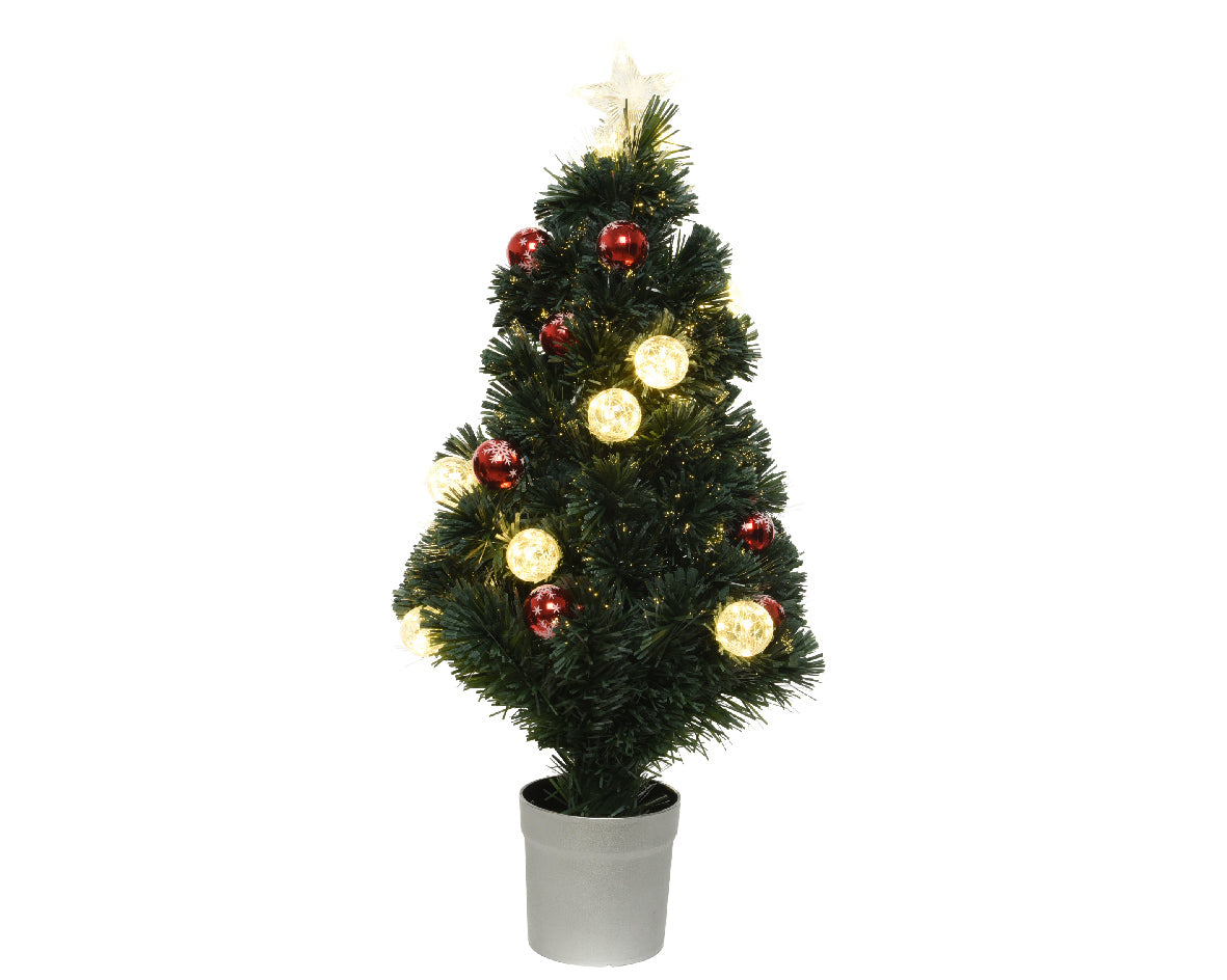 Albero London fibra ottica 219 led 150 cm per decorazione natalizia con illuminazione - DeMatteis.it