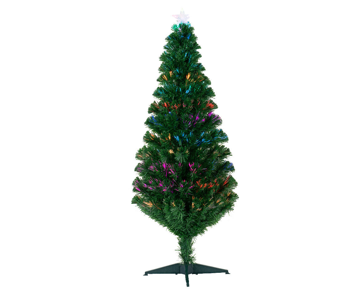 Albero Burtley fibra ottica con 39 LED per decorazioni natalizie, altezza 150 cm - DeMatteis.it