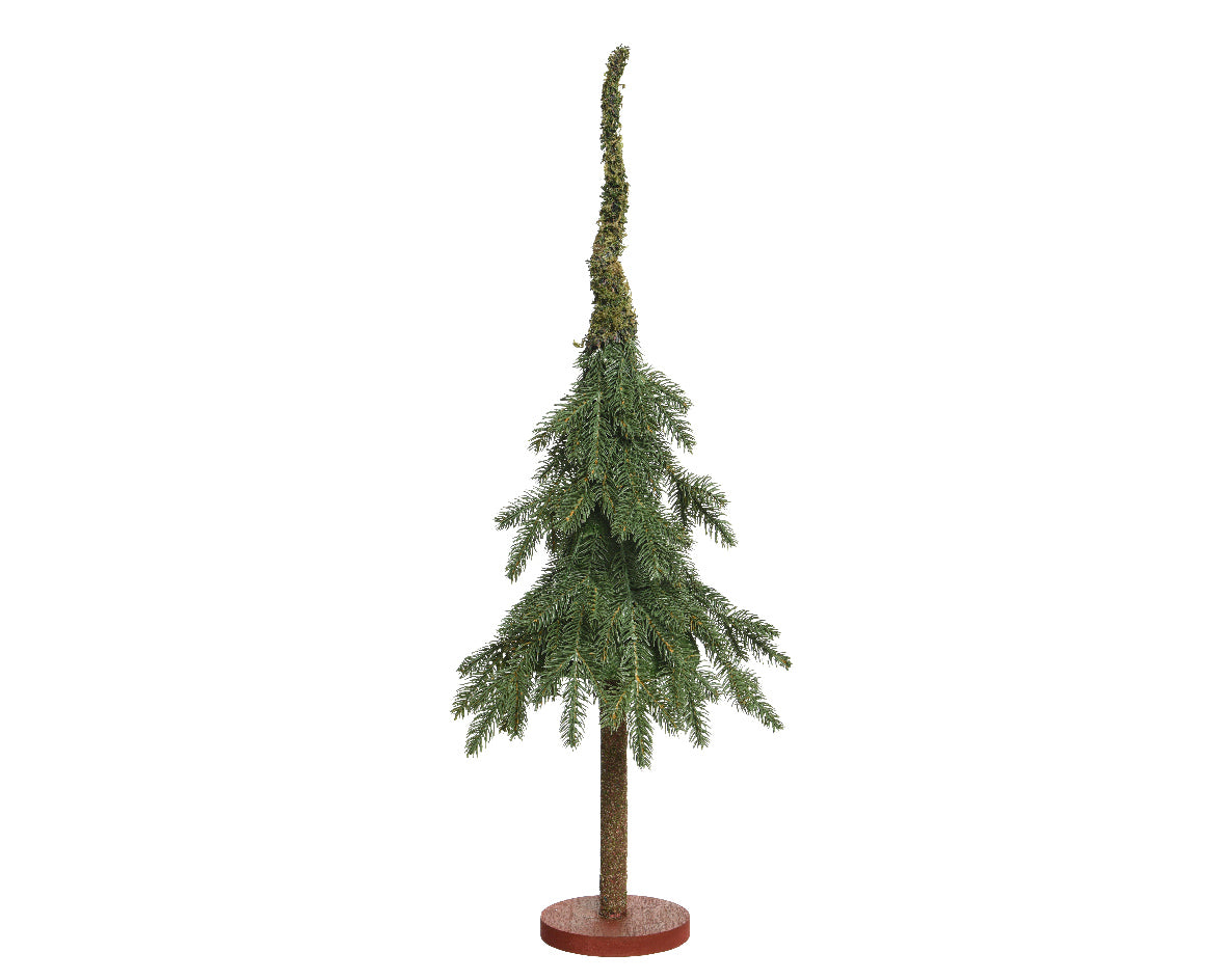 Albero Verde Punta Muschio decorativo per interni altezza 50 cm con base - DeMatteis.it
