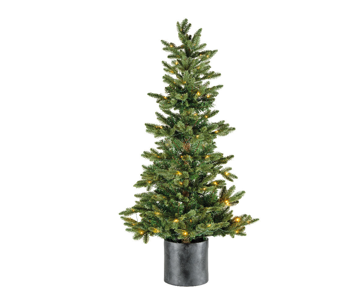 Albero di Natale Berger con microled decorativo altezza 1,20 m con 100 luci led integrate - DeMatteis.it