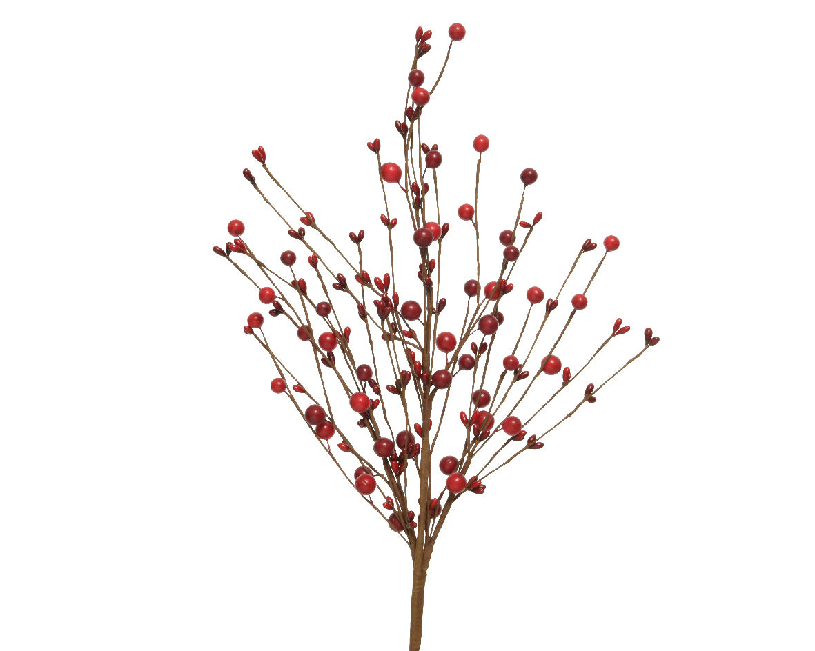 Ramo decorativo con bacche artificiali da 60 cm per addobbi natalizi e composizioni floreali - DeMatteis.it