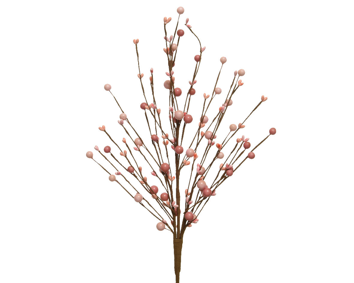Ramo Bacche Rosa 60 cm decorativo artificiale per composizioni floreali e addobbi - DeMatteis.it