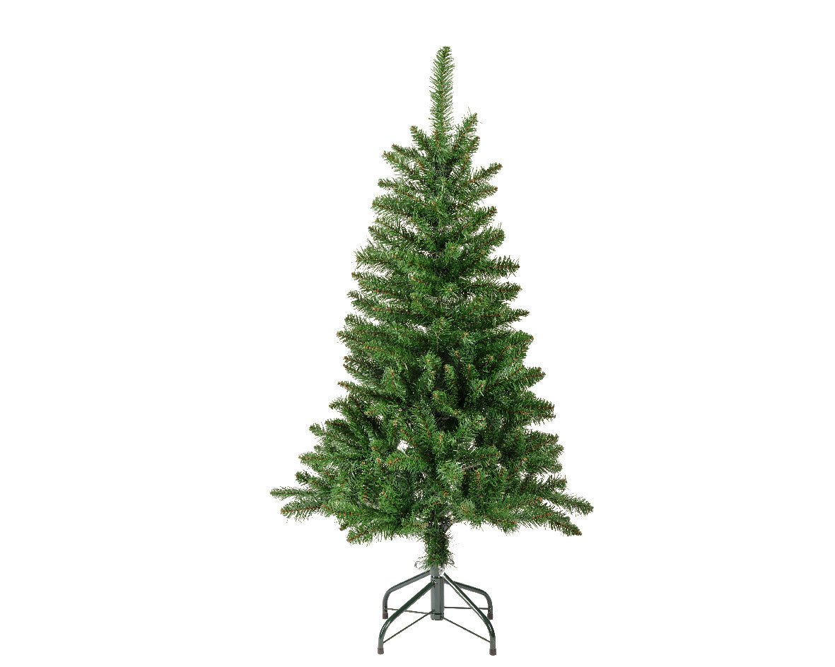 Albero Verde Lodge Slim Pine 120 cm albero di Natale artificiale elegante e compatto con base metallica - DeMatteis.it