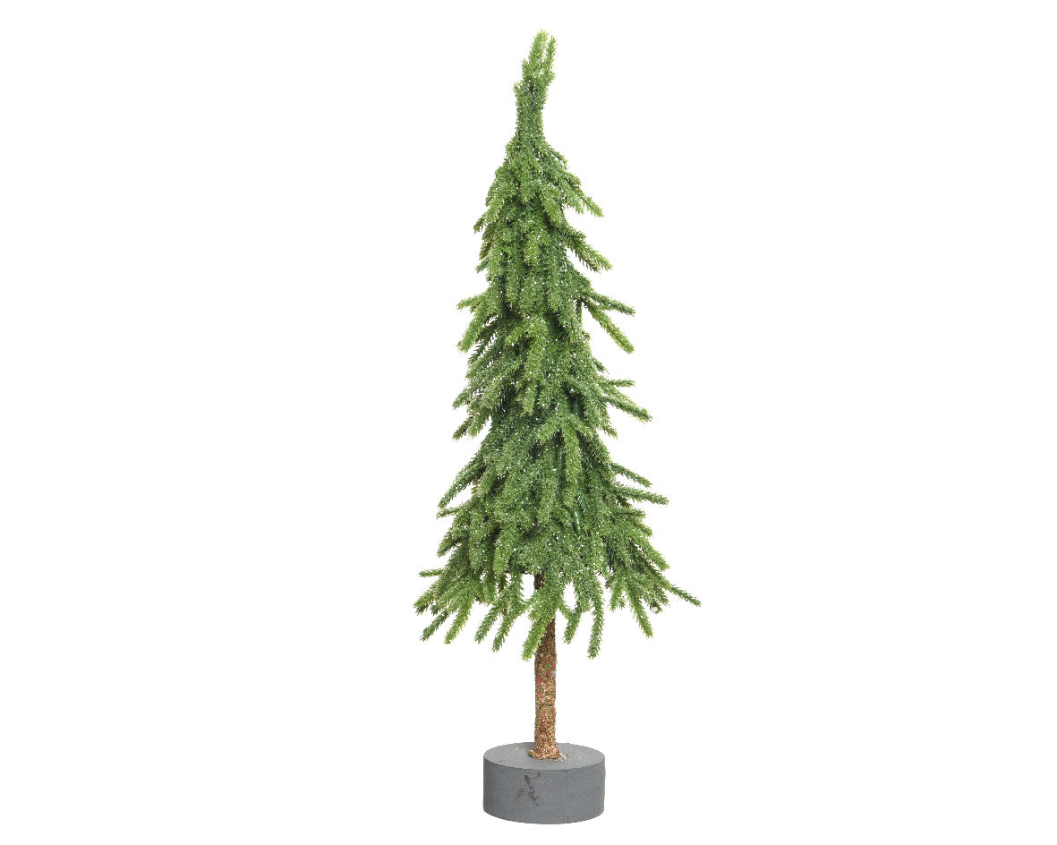Albero decorativo artificiale su tronco 35 cm per decorazioni natalizie e ornamentali - DeMatteis.it
