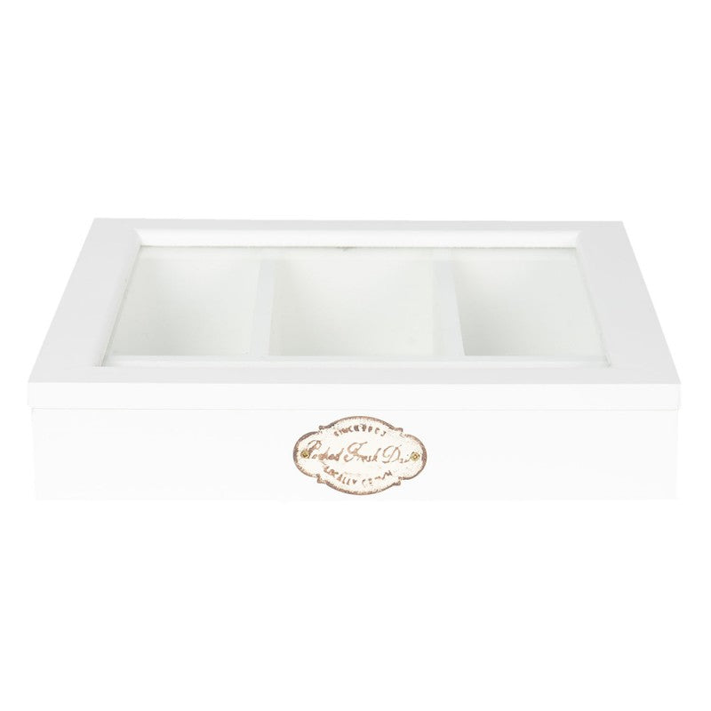 Portaposate Legno Bianco 30X30X8 Cm