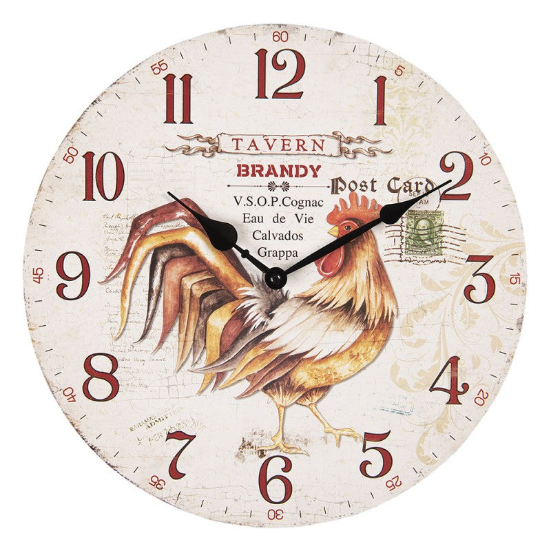 Orologio Da Parete D 34 Cm Con Gallo