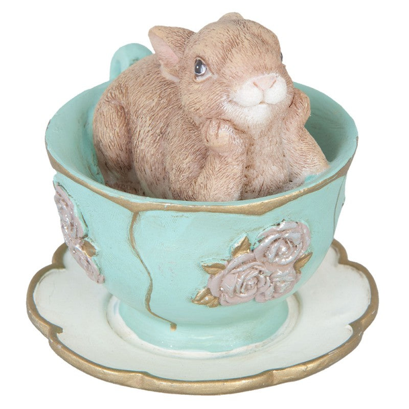 Coniglio Decorativo In Tazza 8X7X7 Cm