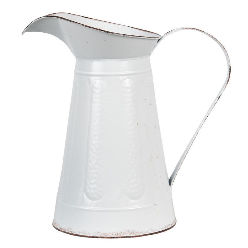 Brocca Metallo Bianco Decorativa 33X19X33 Cm