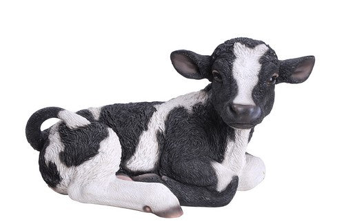 Mucca Seduta 15X26X14 Cm Resina