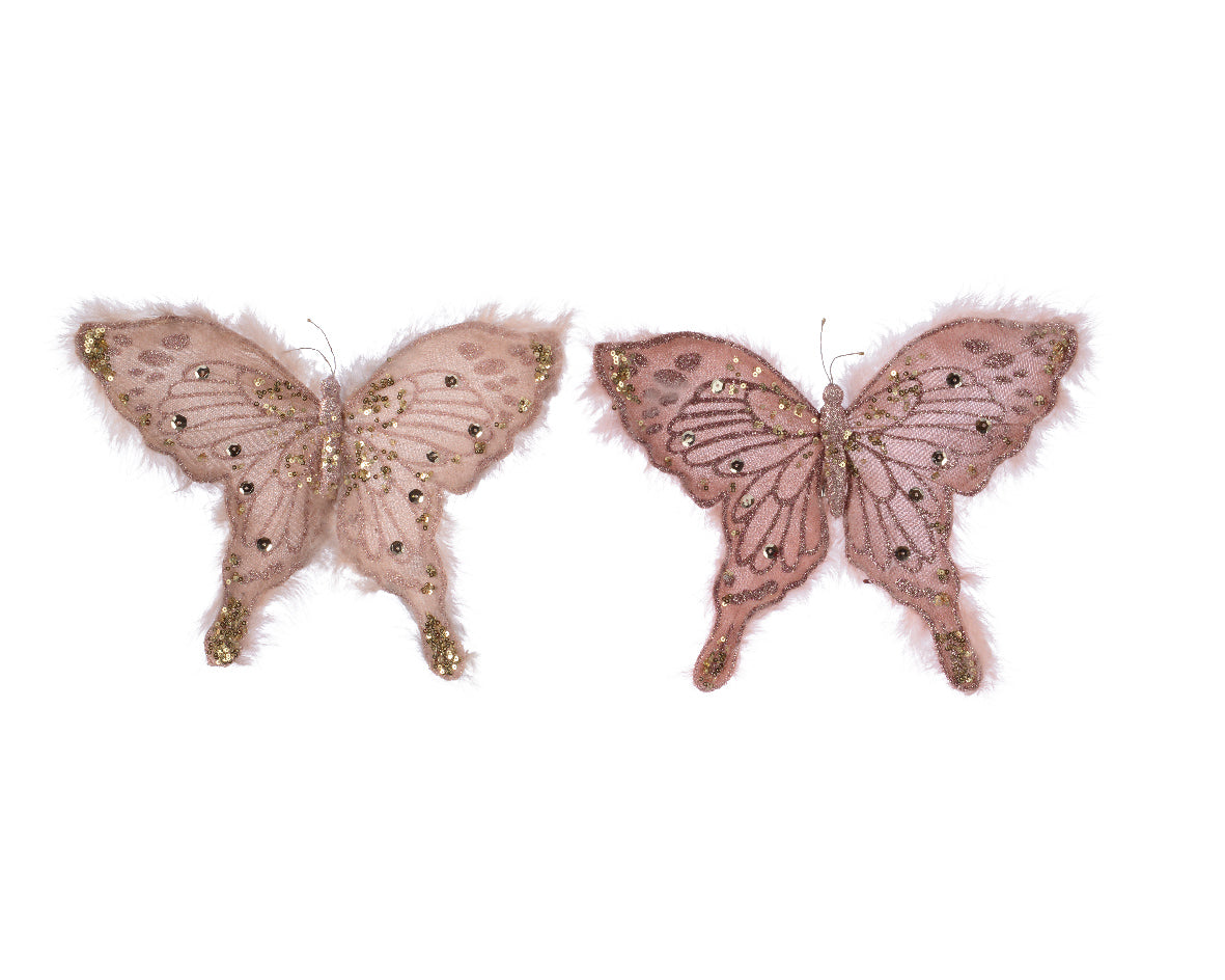 Farfalla decorativa con clip per addobbi dimensioni 32 x 25 cm - DeMatteis.it