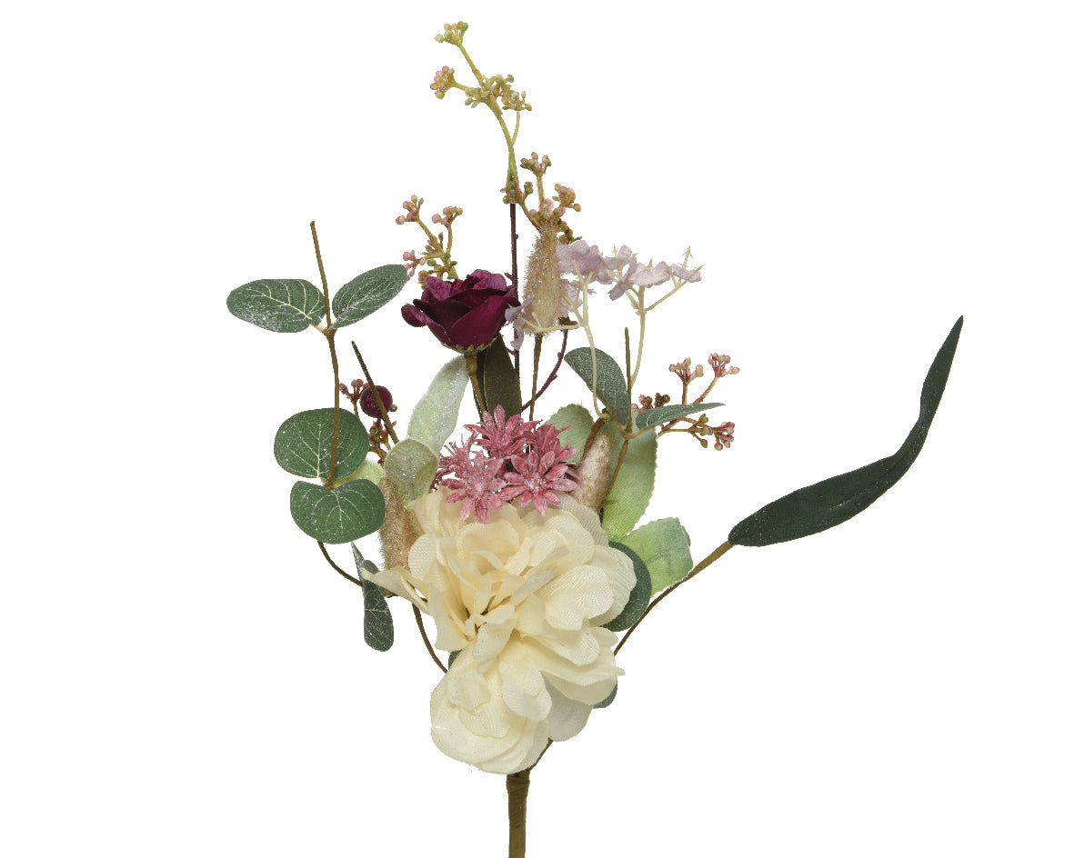 Ramo Fiori Foglie Eucalipto 50 cm per decorazioni floreali artificiali - DeMatteis.it