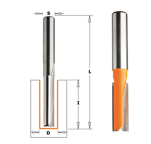 Fresa Taglienti Dritti Per Canali